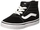 Vans Ward Hi Zip, Scarpe da Ginnastica Basse Unisex-Bimbi Nero ((Suede Canvas) Black/White...