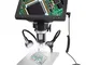 S SMAUTOP Microscopio Digitale 7 Pollici 1080P 1200X 12MP Fotocamera 8 Luci LED Profession...