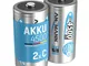 ANSMANN 2x Batterie ricaricabili stilo Baby C - 4500 mAh 1,2 V NiMH - Pila a ricarica velo...