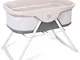 COSTWAY Culla Letto a Dondolo Lettino da Viaggio, Portatile e Pieghevole, Grigio, 94 x 56...