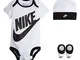 Nike Futura Logo 3pc Set T-Shirt, Bianco (White), (Taglia Produttore: 74/80) Unisex-Bambin...