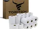 TOROTECH Rotoli Pos 57mm x 35mm x 12mm per Stampante Termica - 18 rotoli - Carta Termica P...