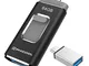 Chiavetta USB Flash Drive per iOS e Andriod,PHICOOL USB 3.0 Pendrive Chiavetta Memoria Dis...