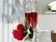 Tenda per Doccia,Bottiglia Red Day Romantic Still Life Rosa Champagne Evento Food Drink Va...