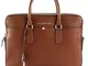 Tommy Hilfiger Borsa porta Slim Computerbag pelle Cognac