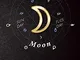 Notebook - Write something: Day of the week Monday sign with logo and moon lettering withi...