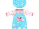 ZWOOS Vestiti per Bambole per New Born Baby Doll, Abitini Unicorno con Cappello per Bambol...