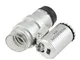 DealMux Grigio rotonda Visualizzazione Gemme gioielli 45X mini microscopio del LED Magnifi...