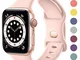 CeMiKa Cinturino Compatibile per Apple Watch Cinturino 38mm 40mm 41mm 42mm 44mm 45mm, Sili...