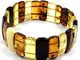 Amber Jewelry Shop Braccialetto unisex in ambra baltica naturale (18-19 cm) – gioiello in...