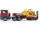 Bruder 03555 - Camion Scania R Serie S Articolato con Bulldozer Cat