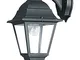 Fan Europe LANT-ROMA/AP1B Lanterna Applique a Tenuta stagna E27, 40 W, Nero, 36.5x19.5