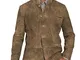 JP 1880 Tradizionale giacca Janker di pelle scamosciata, disponibile fino alla tg. 70 musc...