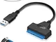 YiYunTE Adattatore da USB 3.0 a SSD SATA HD 2,5 Pollici USB 3.0 to Sata Adapter Convertito...