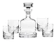 Whiskey Decanter 5 piece set for Liquor Scotch Bourbon or Wine, Includes 4 DOF whisky glas...