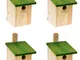 MAZUR International - Casetta per uccelli, in legno, resistente alle intemperie, per picco...