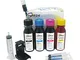 refill24 Kit di ricarica compatibile per cartucce d’inchiostro HP 305, 305XL,307 nero e a...