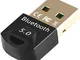 JILM USB Adattatore Bluetooth 5.0 per PC, Bluetooth Dongle Trasmettitore e Ricevitore Supp...