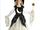 PRESTIGE & DELUXE Costume Vestito Carnevale  Fata Dolce Luna  Taglia 5 6 7 8 9 10 Anni (5-...