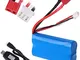 Sirecal 2S 7.4V 2000mAh Lipo Batterie 20C T Plug Connector with USB Battery Charger for RC...