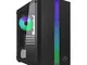 Nuwo Blitz R23 Nero Case Micro-ATX per PC Desktop Office Gaming Mini Tower 0.50MM SPCC con...