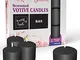 Hyoola Candele Profumate Votive - Candele Profumate Piccole Nero - Durata Candela Votiva 1...