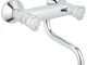 Grohe 31187001 Adria Rubinetto per Lavello, Installazione Parete, Cromo