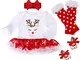 MOMBEBE COSLAND Completi Natalizi Neonate Alce Tutu Vestito Pagliaccetto Set Abbigliamento...