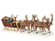 LUVILLE BABBO NATALE CON SLITTA RENNE - SANTA REINDEER SLEDGE COD 603023 PRESEPE