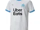 PUMA Om Home Shirt Replica JR with Sponsor, T Unisex-Adulto, White-Blue Azur, 176