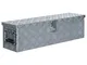 vidaXL Cassetta in Alluminio 80,5x22x22 cm Argento Organizer Porta Utensili