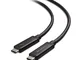 Cable Matters Cavo Thunderbolt 3 40Gbps Certificato in Nero Supporta Ricarica 100W (Non Co...