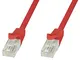 Techly Professional 029402 Cavo di Rete Patch in Rame Cat.6 Rosso UTP 0,5m Rosso