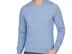 State Cashmere Uomo 100% Puro Cashmere Pullover A Manica Lunga con Girocollo