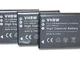 3 x Batterie VHBW 600mAh per Fotocamera sostituisce Pentax D-Li92, Panasonic VW-VBX090, VW...