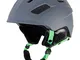 Tecnopro Pulse Pro Active HS-988 - Casco da sci, da uomo, grigio scuro/verde, S