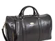 Pelle fatto Sports Holdall Mid Sized a Forma di barile Duffle Croce Corpo Borsa Orlando Ne...