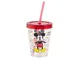 Lulabi Disney Mickey Bicchiere con cannuccia, Plastica, Trasparente, 450 ml