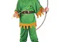 FIORI PAOLO- Arciere del Bosco Costume Bambino, Colore Verde, M (5-7 Anni), 61147.M