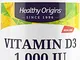 Healthy Origins, Vitamina D3, 1.000IU, 360 Capsule, Testato in Laboratorio, Altamente Dosa...