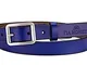 MONETTI FIA Cintura pelle con fibbia classica in elegante color blu, larghezza 2,3 cm - lu...