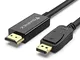 FOINNEX Cavo DisplayPort HDMI 1,8m, Adattatore DP 1.2 a HDMI 1.4 Cavetto, Convertitore Mas...