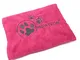 Asciugamano per cani con ricamo, 56 x 90 cm, rosa, super assorbente