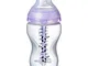 Tommee Tippee Biberon Anti-colica Avanzato, 340 ml, flusso medio 3m+, 1 pezzo, Lilla/Panda