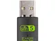 KKshop USB WiFi Bluetooth Adattatore, Dongle Mini Wireless 600mbps Dual Band 2.4/5.8GHz Ad...