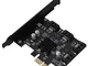 Scheda di espansione Raid SATA3.0 a 4 Porte, Scheda Controller PCI-e x1 SATA III 6G da SAT...