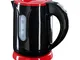 Bollitore elettrico 1100 W senza cavo, base girevole a 360° per bollire l'acqua tè infusio...