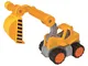 Big Power-Worker - Escavatrice giocattolo per auto ideale da viaggio, pneumatici in materi...