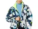 THE NORTH FACE 1996 Retro Nuptse Giacca Summit Navy Stampa Floreale Astratta XS