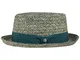 LIERYS Burney Porkpie Cappello Rafia Uomo - Made in Italy Pork Pie di Paglia Cappelli da S...